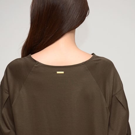 Praia 袖タックパフTシャツ - チャカーキ