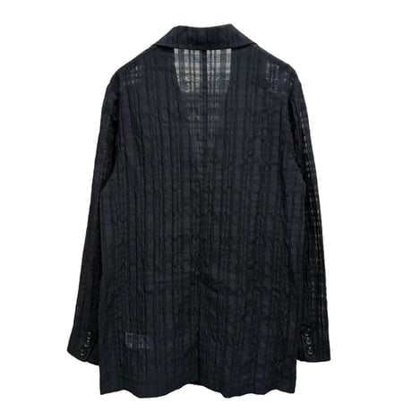 Dignite collier シアーチェックジャケット - ブラック