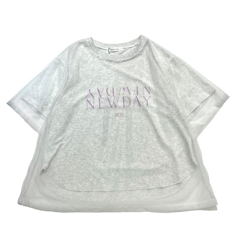 EimeeLaw チュールレイヤードテキストロゴTシャツ | grasol EimeeLaw チュールレイヤードテキストロゴTシャツ | grasol