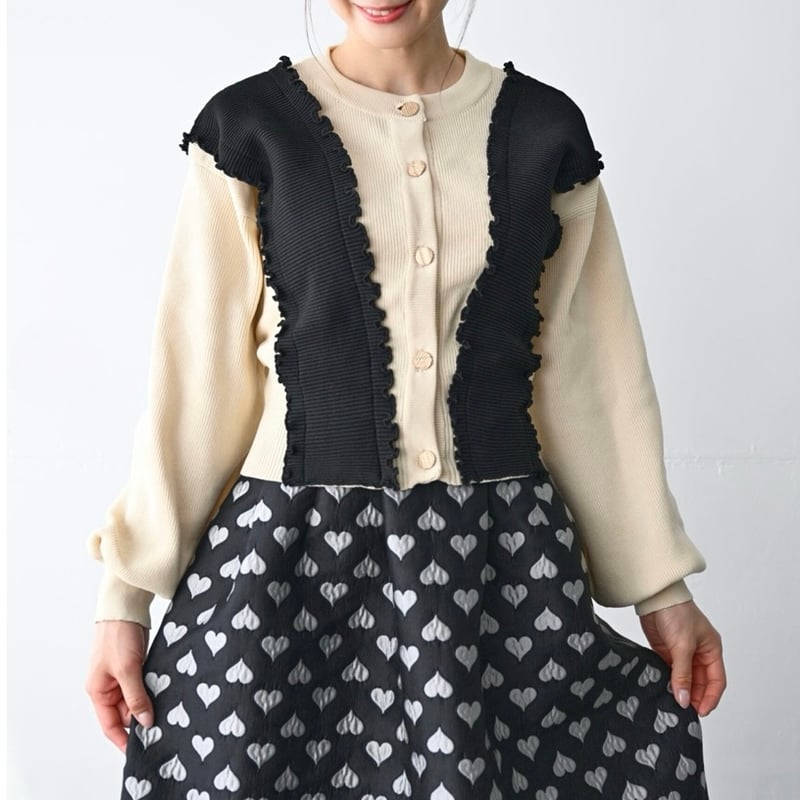 24】DOS DIOSAS シアーバックフリルブルゾン 24】DOS DIOSAS シアー