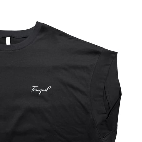 DignteCollier    ワンポイントロゴコクーンTシャツ     -ブラック