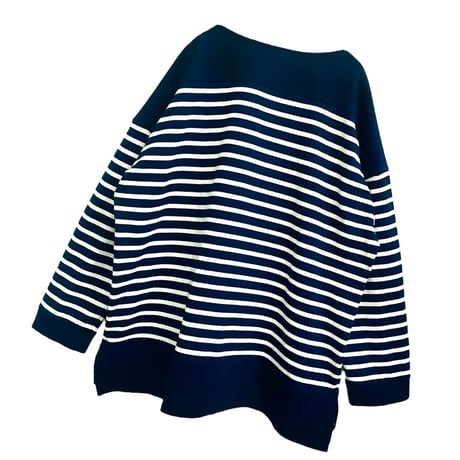 ventblanc   ボーダーカットソー  -ネイビー×ホワイト