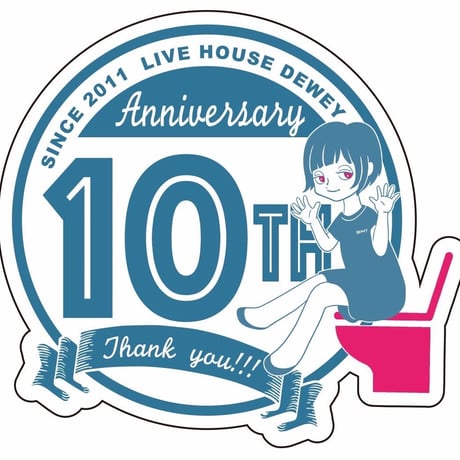 【DEWEY10周年】10周年ロゴステッカー