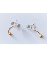 earring -omame opal gold chain-