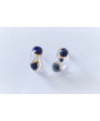 earring -omame opal deep blue-