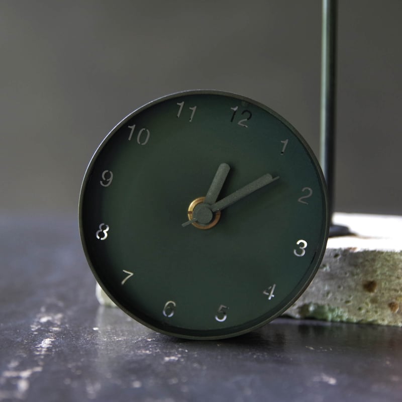 Clock 時計 S 黒皮鉄 青焼き | HIRAMATSUGUMI