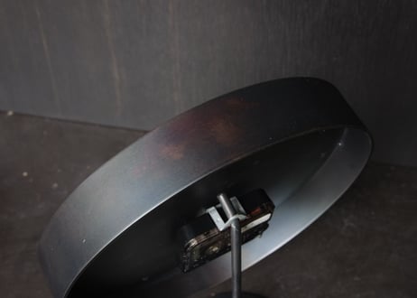 Clock  時計 M 黒皮鉄 青焼き