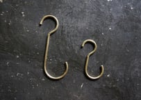 S hook  六角S字フック中  真鍮