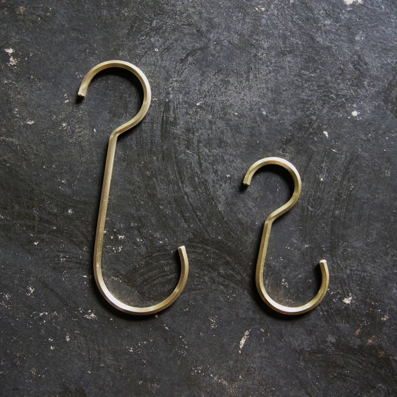 S hook 六角S字フック小 真鍮 | HIRAMATSUGUMI