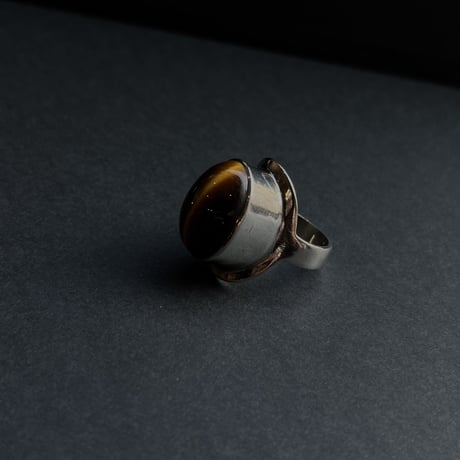 Tiger Eyes Oval Dome Ring