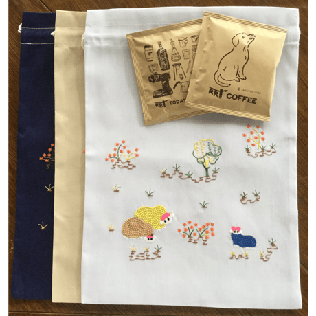 ベトナム刺繍BAG (巾着）＋Drip Bag×10 SET