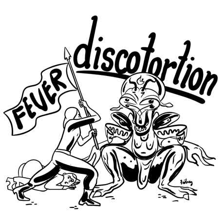 discotortion ＋ Rick Froberg【 「 FEVER to the GURU」 T-shirt】