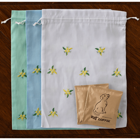 ベトナム刺繍BAG (巾着）＋Drip Bag×10 SET