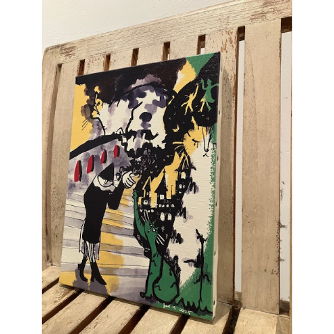 SCOOBIE DO 「緑色の猫」イラストキャンバス | LIVE HOUSE FEVER