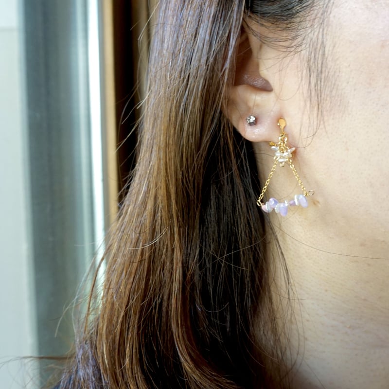 14kgf 扇カットピアス♡