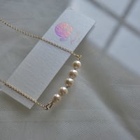 あこや真珠の5粒ネックレス