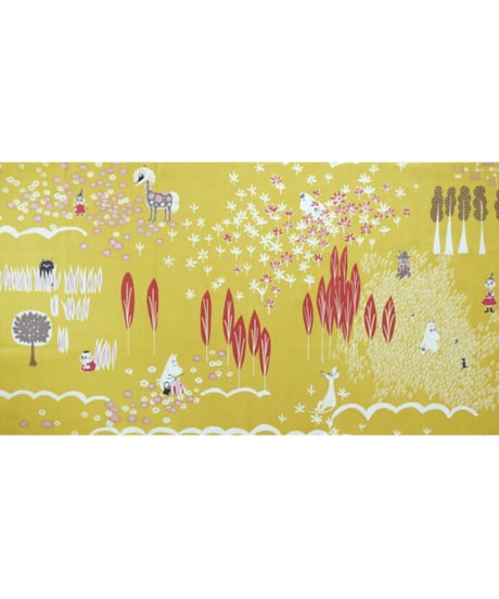 クォーターリポート (MOOMIN) ムーミン 枕カバー ピロケース ここにいるよ イエロー 43×63cm用 (封筒式) 綿100% 【日本製】