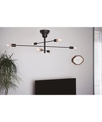 INTERFORM INC. インタ－フォルム シーリングライト 照明 6灯 ブラック インダストリアル シンプル インテリア Astreアストル LT-2679 電球なし・別売