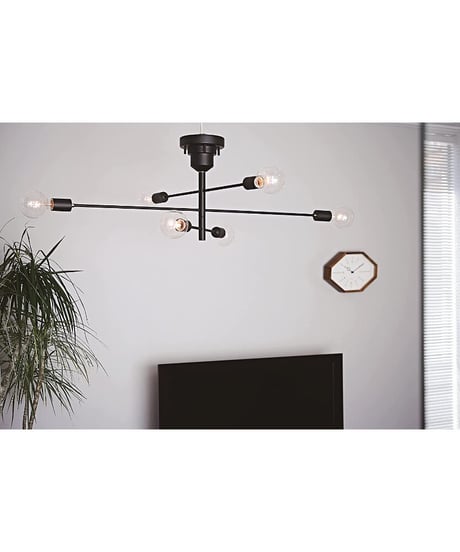 INTERFORM INC. インタ－フォルム シーリングライト 照明 6灯 ブラック インダストリアル シンプル インテリア Astreアストル LT-2679 電球なし・別売