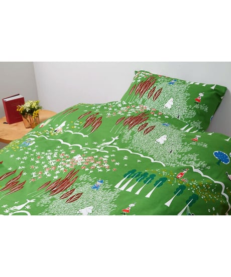 クォーターリポート (MOOMIN) ムーミン 枕カバー ピロケース ここにいるよ イエロー 43×63cm用 (封筒式) 綿100% 【日本製】