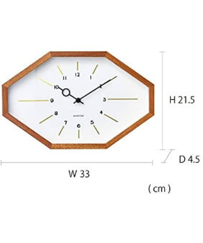 INTERFORM INC. インターフォルム 時計 電波時計 壁掛け 幅33×高さ21.5×