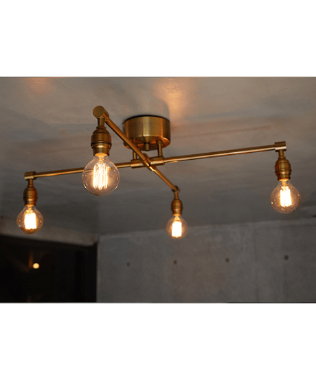 ART WORK STUDIO レイトンXシーリングランプ LaitonX-ceiling lamp(電球ナシ)ゴールド AW-0576Z