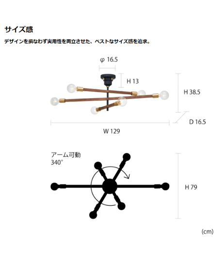 INTERFORM INC. インターフォルム シーリングライト照明 ゴールド ブラック Astre -baum- アストルバウム