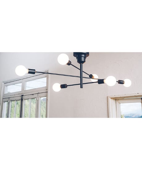 INTERFORM INC. インタ－フォルム シーリングライト 照明 6灯 ブラック インダストリアル シンプル インテリア Astreアストル LT-2679 電球なし・別売