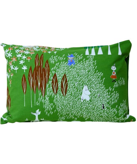 クォーターリポート (MOOMIN) ムーミン 枕カバー ピロケース ここにいるよ イエロー 43×63cm用 (封筒式) 綿100% 【日本製】