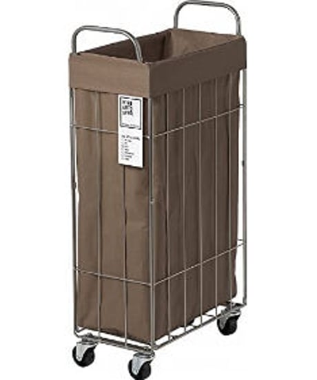 WIRE ARTS & PRO フォールディング（折り畳み）ランドリースクエアバスケット 40L SLIM キャスター付（003307）