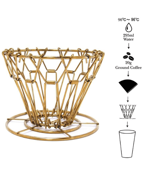 【 KIKKERLAND / キッカーランド 】Brass Collapsible Coffee Dripper