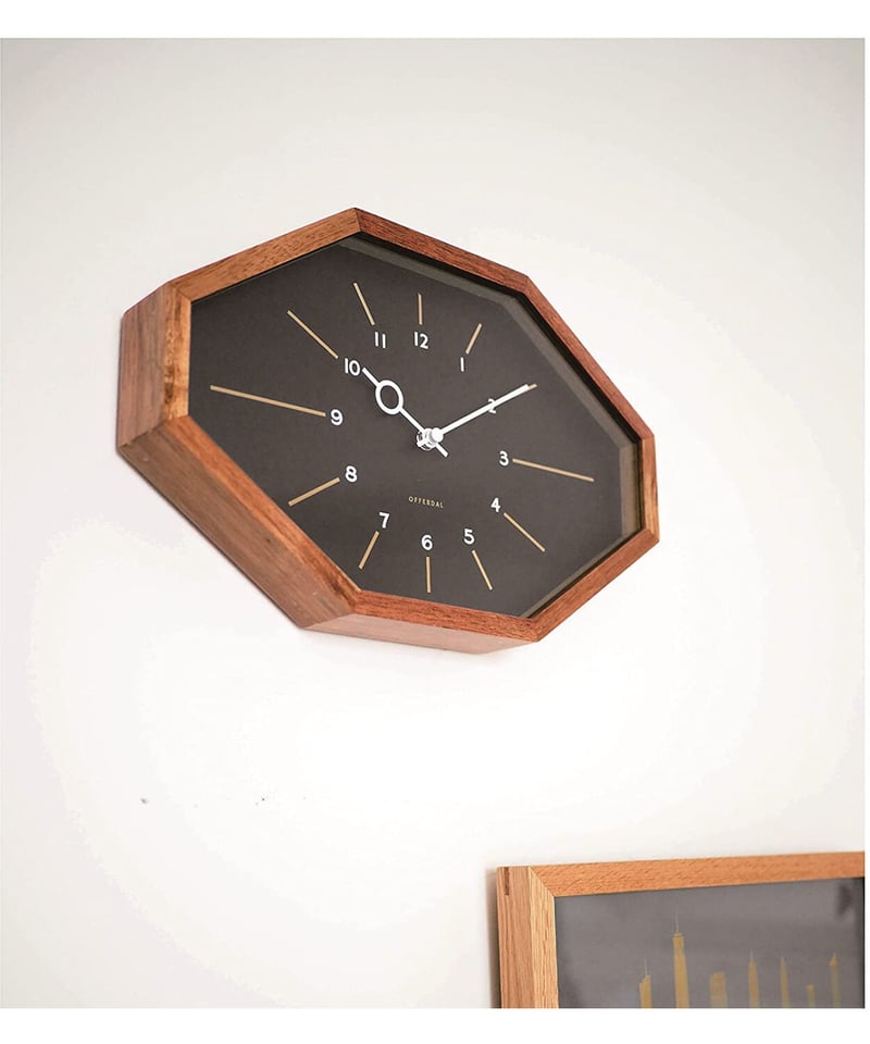 新品】 インターフォルム 壁掛け時計 フェルマー ブラック CL-3023