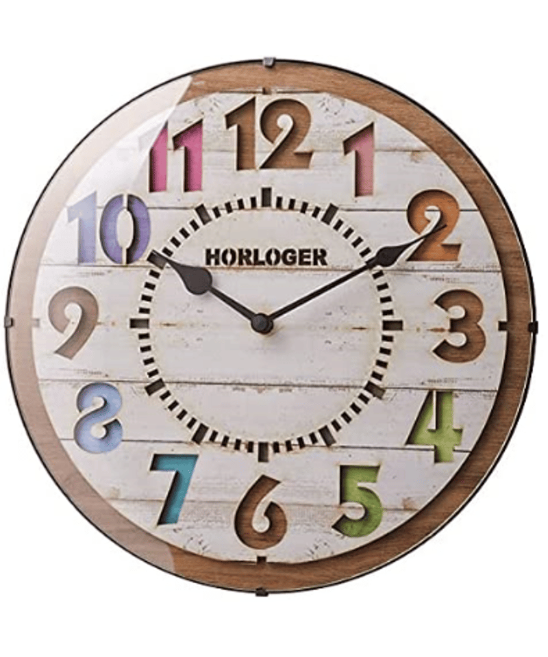 INTERFORM INC. インターフォルム 電波掛け時計 見やすい カラフル