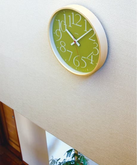 レムノス 掛け時計 エーワイ クロック アールシー 電波 アナログ 緑 AY clock RC AY14-10