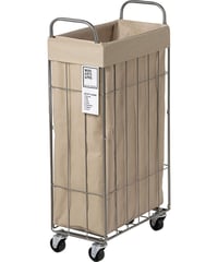 WIRE ARTS & PRO フォールディング（折り畳み）ランドリースクエアバスケット 40L SLIM キャスター付（003307）