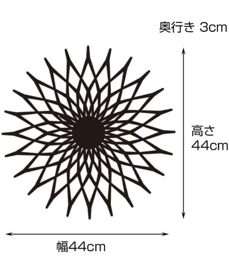 インターフォルム 時計 掛け時計  幅44×高さ44×奥行3 Noale ノアーレ CL-3022BK
