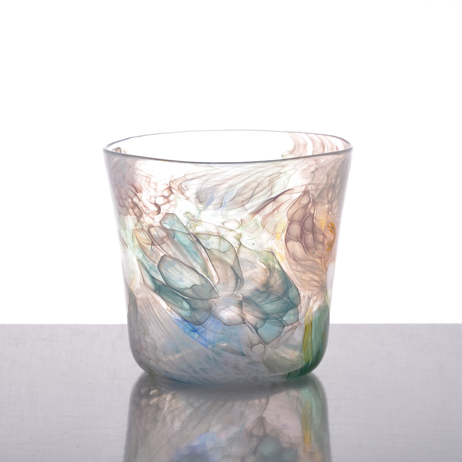 渡辺ゆう子 watercolor glass ガラス グラス グラスアート watercolor glass／yuko_36b／渡辺ゆう子 | ギャラリー蚕室 WebStore