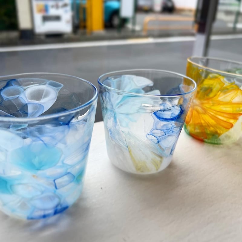 渡辺ゆう子 watercolor glass ガラス グラス グラスアート watercolor glass／yuko_S03／渡辺ゆう子 | ギャラリー蚕室 WebStore