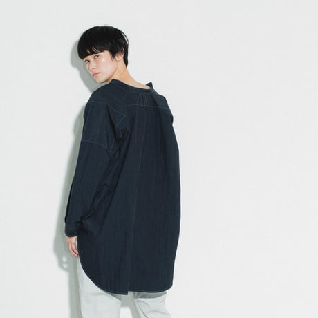 Nyron Taffeta Rounded hem Shirt