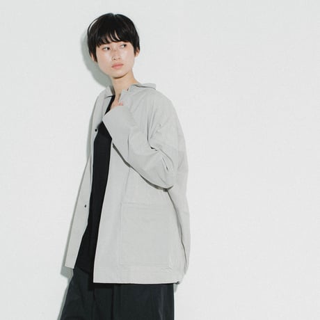 Mixed Fabric Asymmetry Jacket