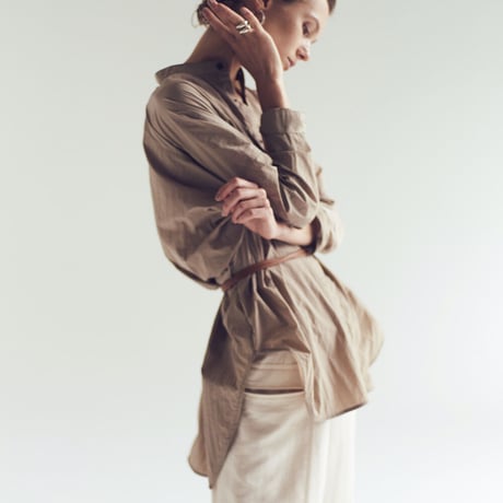 Nyron Taffeta Rounded hem Shirt