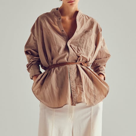 Nyron Taffeta Rounded hem Shirt