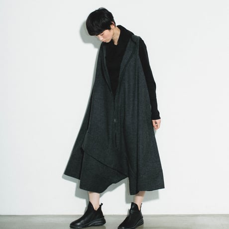 Wool Mix Etamin Sarrouel Jumpsuit