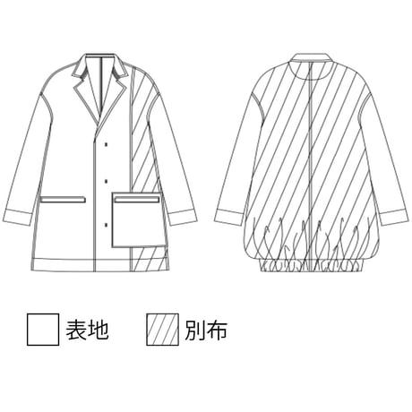 Mixed Fabric Asymmetry Jacket