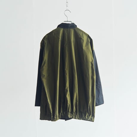 Mixed Fabric Asymmetry Jacket