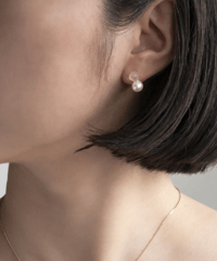 〈K10〉スノーパール（ピアス）