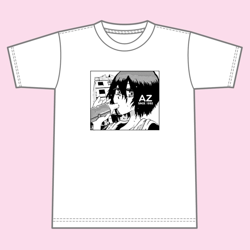 【即落OK】ヒトリエ シノダ イラスト 金沢AZ Tシャツ Lサイズ 白黒セット AZ×シノダ Tシャツ(白)【受注生産】 | 金沢AZ
