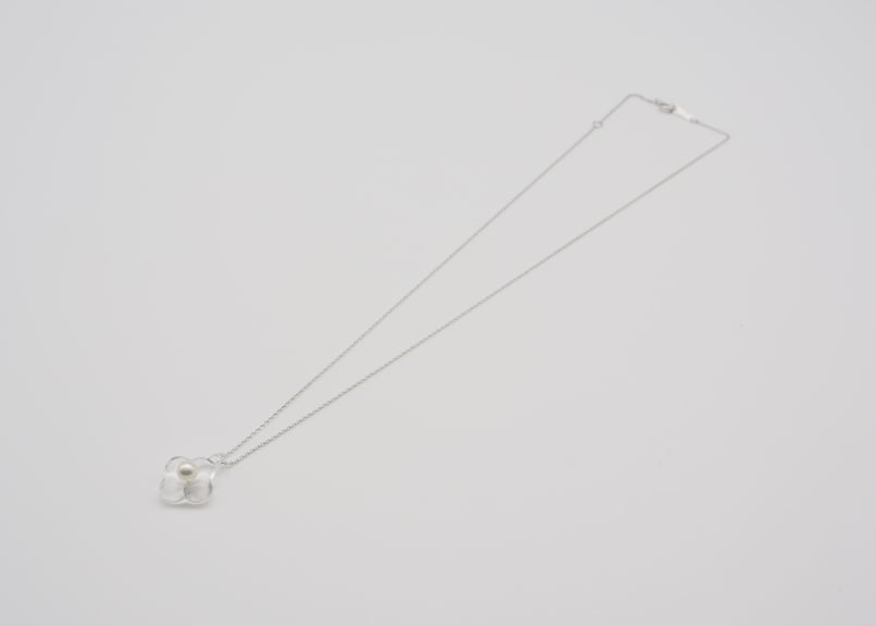 HANA Pendant necklace 【Clear / Silver】 | YASHIMA