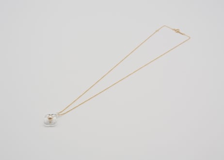HANA Pendant necklace【Clear / Gold】