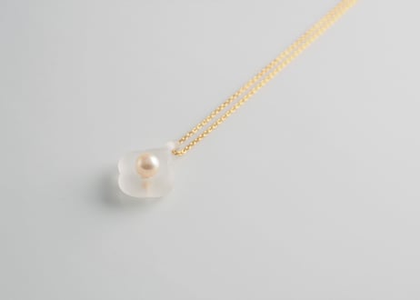 HANA Pendant necklace【Frost / Gold】